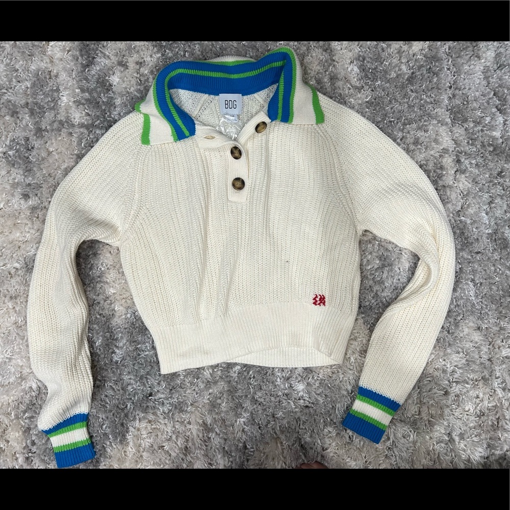 Urban Outfitters Tipped Polo Pullover